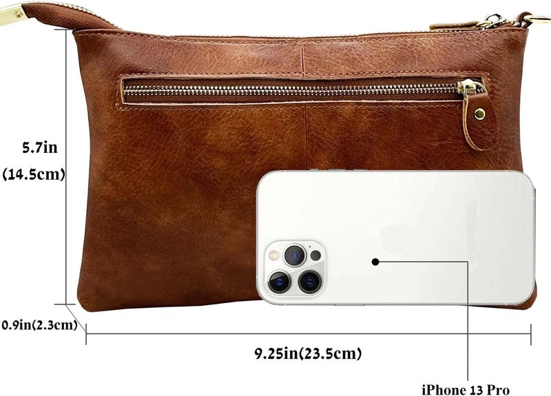 Beurlike Leather Wristlet Wallet Clutch Purses For Women Small Crossbody Phone Bags - Image 3